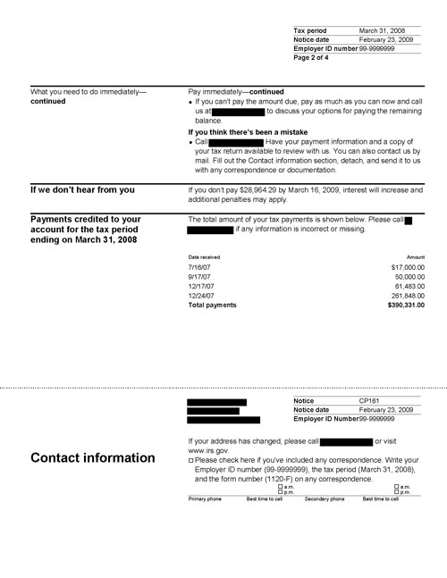 Understanding Your CP161 Notice