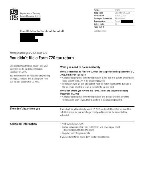 Understanding your CP259 Notice