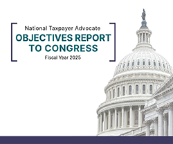 National Taxpayer Advocate - Objectives Report to Congress