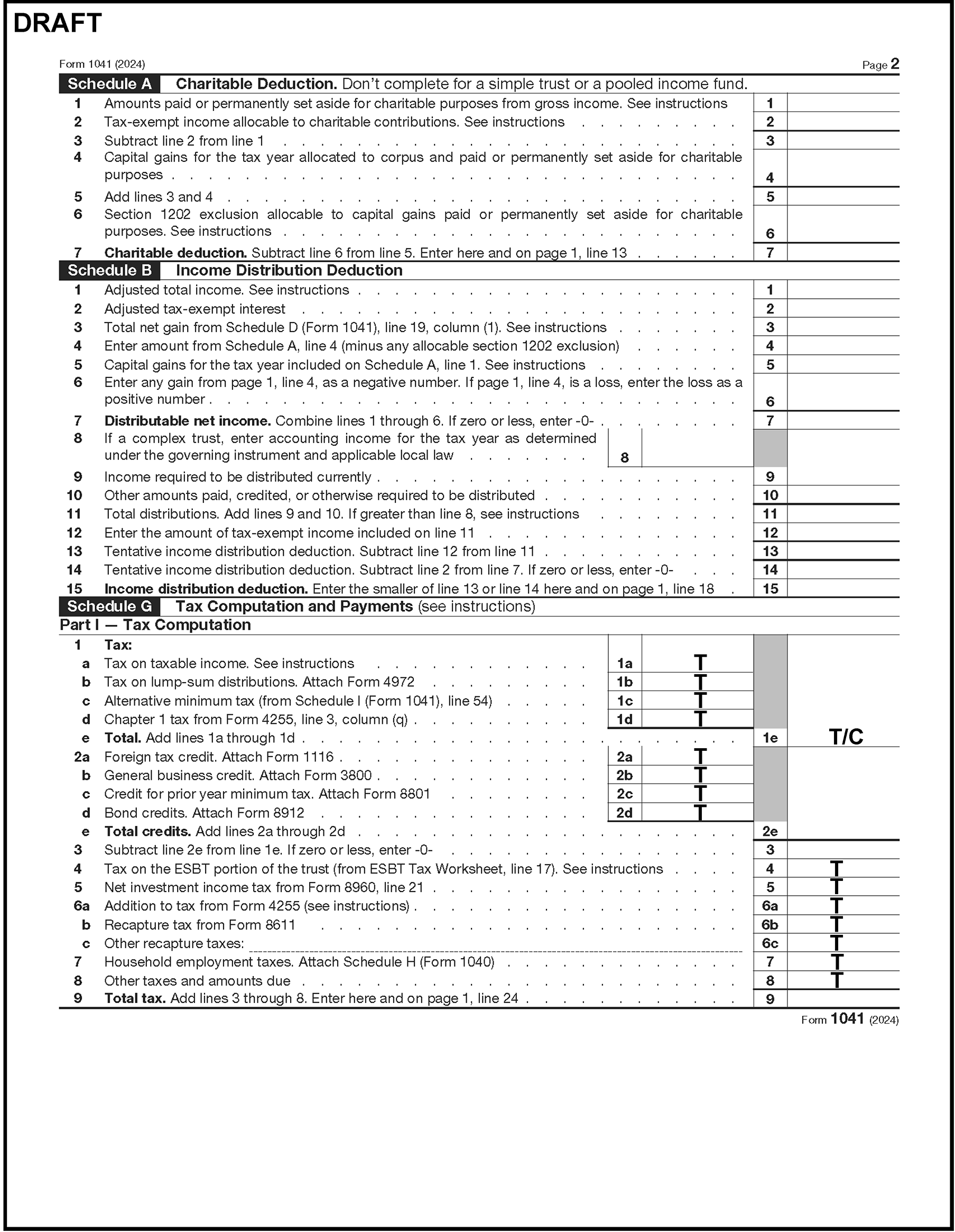 Form 1041 Es Fillable Fiduciary Declaration Of Estimated Tax 0163