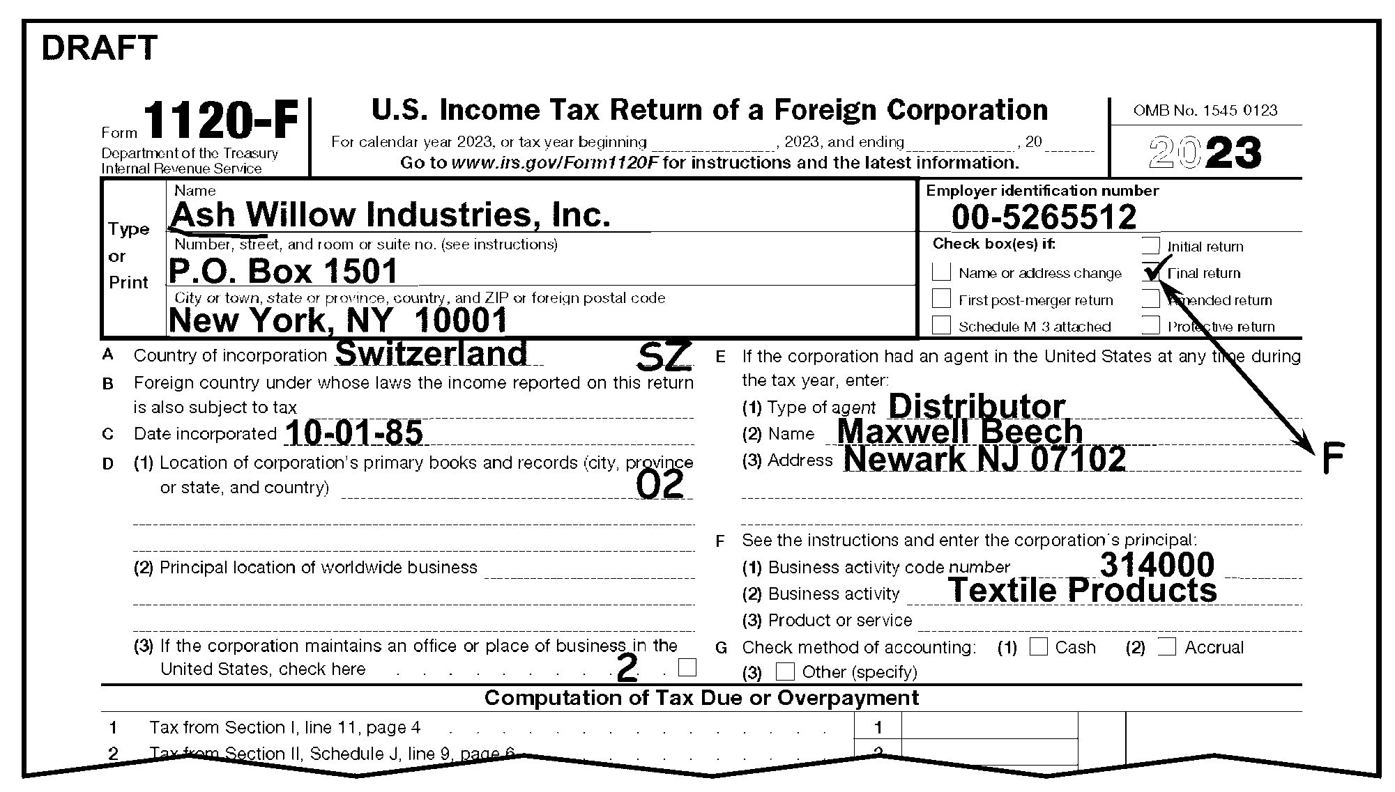 irs tax return