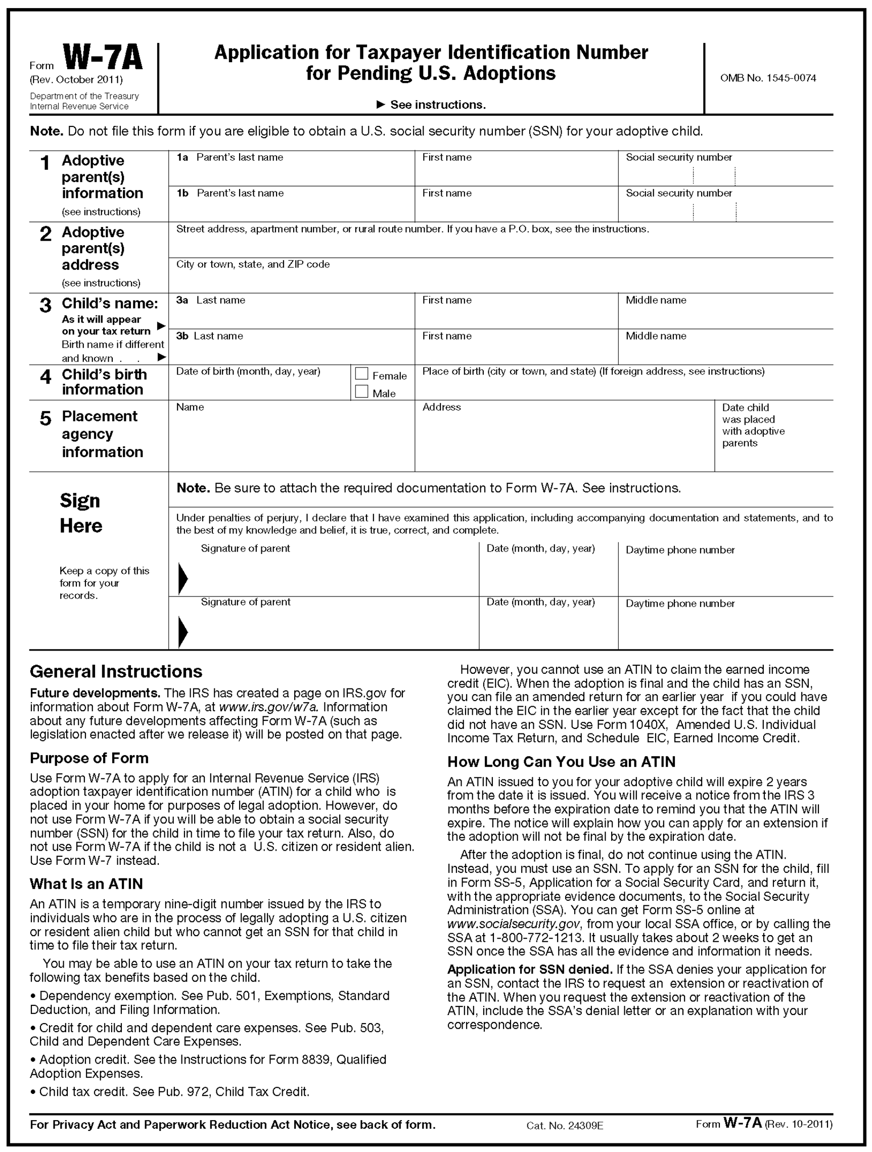 Free Printable Application For A Federal Tax Id Number Form Printable 