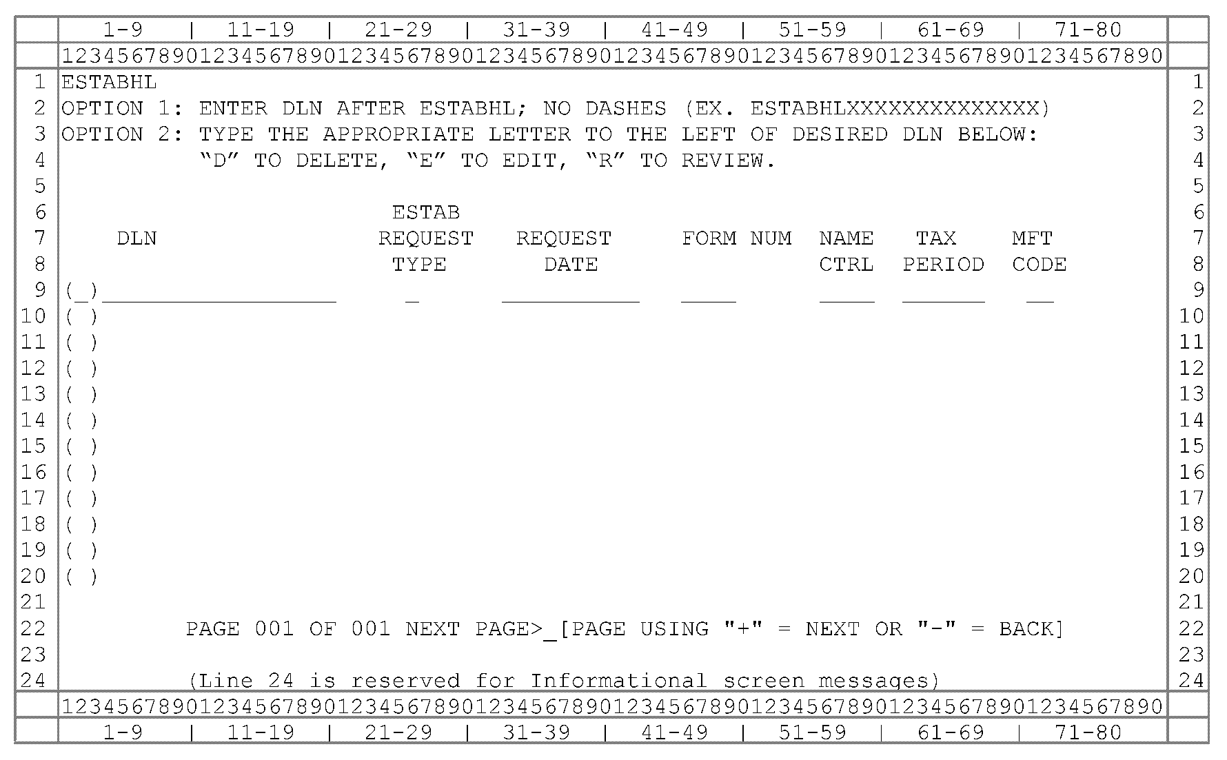 2.3.82 Command Code ESTABH  Internal Revenue Service